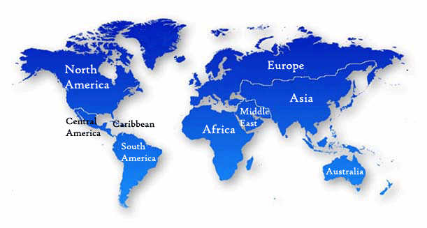 Map of world
